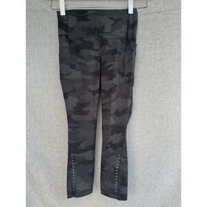 Lululemon Sz 2 Swift Speed High-Rise Crop 21" Heritage 365 Camo Deep Coal Multi